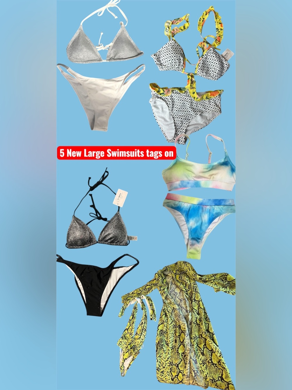Women’s Multicolor Tie-Dye Bikini Set - Unbranded